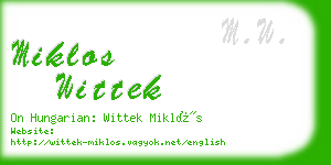 miklos wittek business card